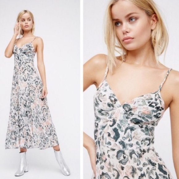 Free People Dresses & Skirts - Free People x Lily and Lionel Floral Godet Slip Dress S